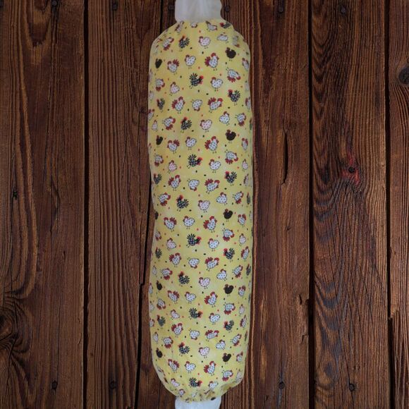 Plastic Bag Holder Yellow with Cute Chickens Shopping Bag Dispenser - Picture 4 of 4